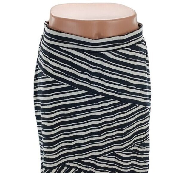 Christopher & Banks Skirt Midi Striped Straight Zebra Pull On Womens Size Small - Picture 2 of 6